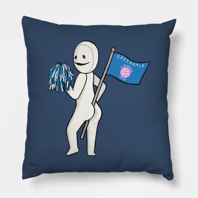 Greendale community college human being Pillow by ballooonfish