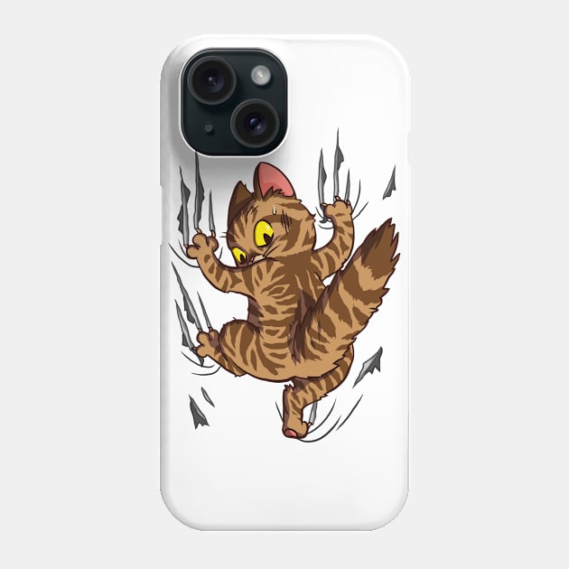 Frightened Cat Phone Case by Willie Yanto 82