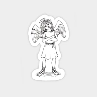 Sweet and Snarky Little Guardian Angel Magnet