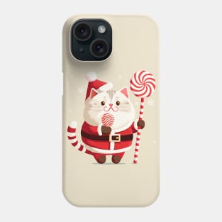 Lollipop candy cat Santa Claus Phone Case