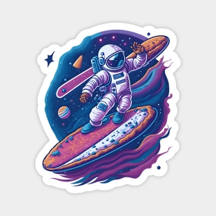 Galactic Pizza Surfer Magnet