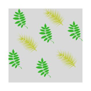 Green and yellow palm leaves pattern design T-Shirt