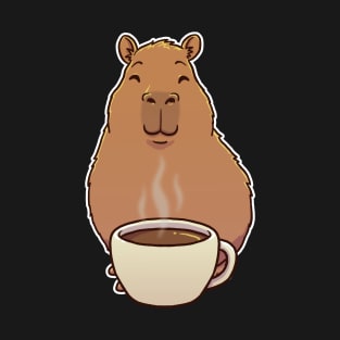 Capybara with Coffee Cup T-Shirt