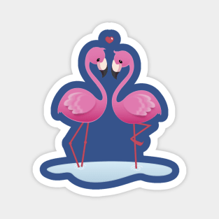 Pink Flamingo Love Magnet