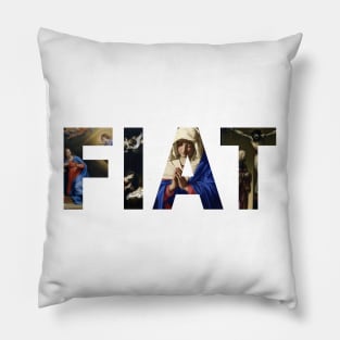 Fiat Catholic Artwork Pillow