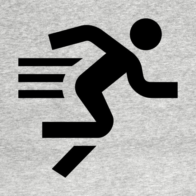 Discover Sprinting Runner Running Icon - Sprinting - T-Shirt