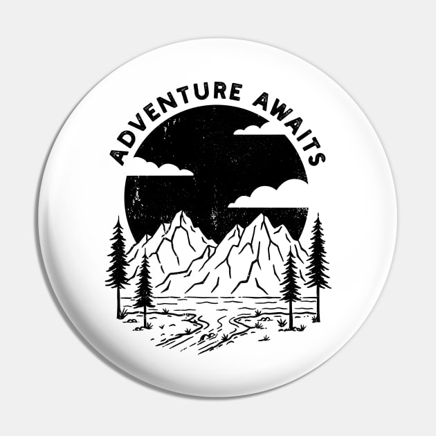 Adventure Awaits Pin by SommersethArt