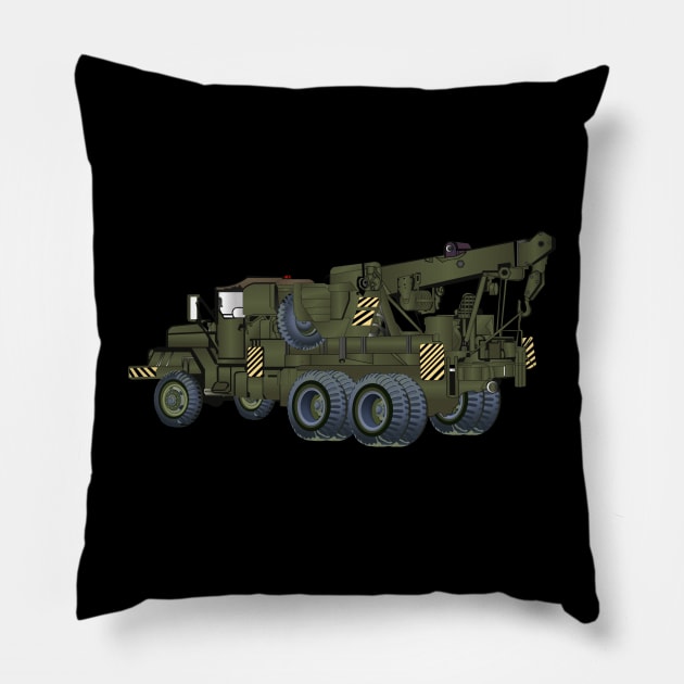 M816 Medium Wrecker Truck - OD - Left Rear Oblique wo Txt X 300 Pillow by twix123844