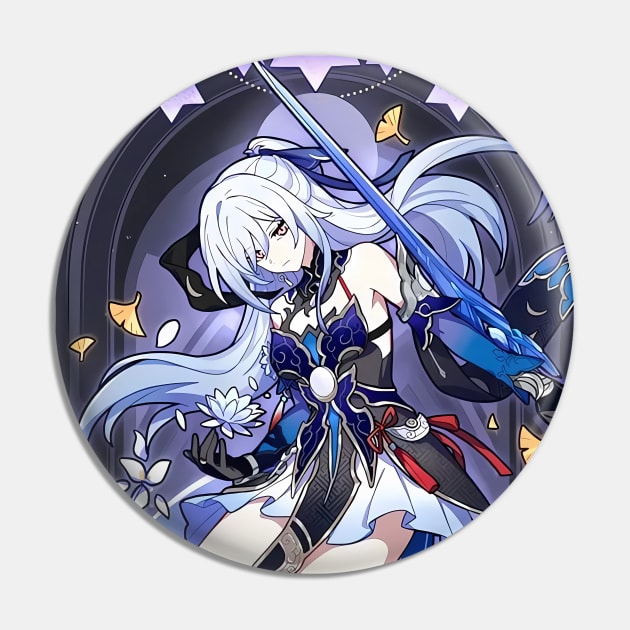 Jingliu Revelation Card Honkai Star Rail Pin by kazatodoesart