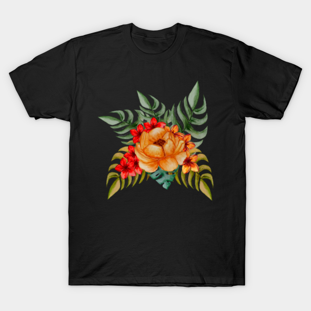 Discover Tea rose decoration - Orange Rose - T-Shirt