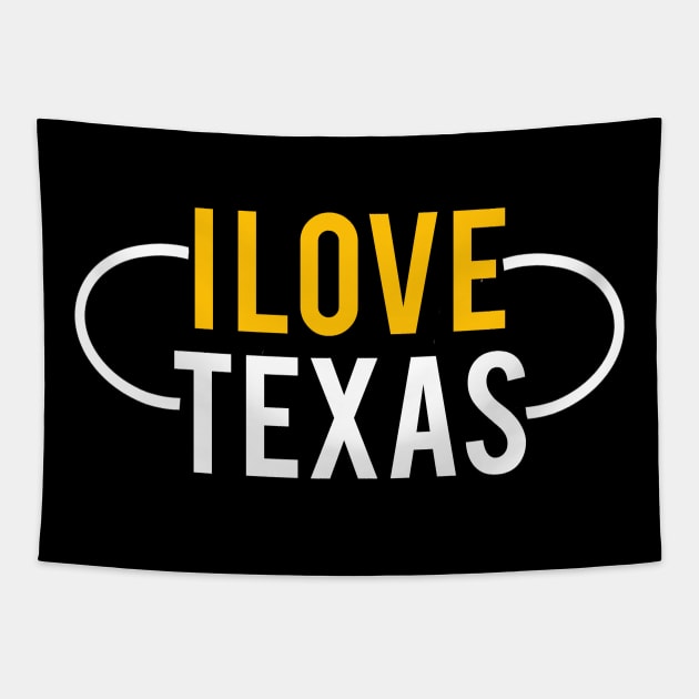 I Love Texas Tapestry by Printnation