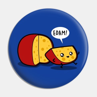 Funny Original Cute Kawaii Edam Freedom Cheese Cartoon Pin