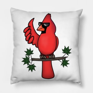 Mr. Cool Cardinal (Large Design) Pillow