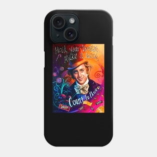 Wonka and chocolate - fanart Phone Case