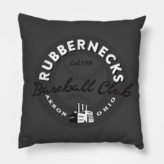 Akron Rubbernecks Pillow by MindsparkCreative