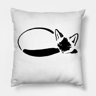 siamese japanese cat Pillow