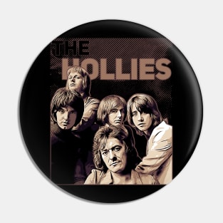 The Hollies // Band// Brown Vintage Pin