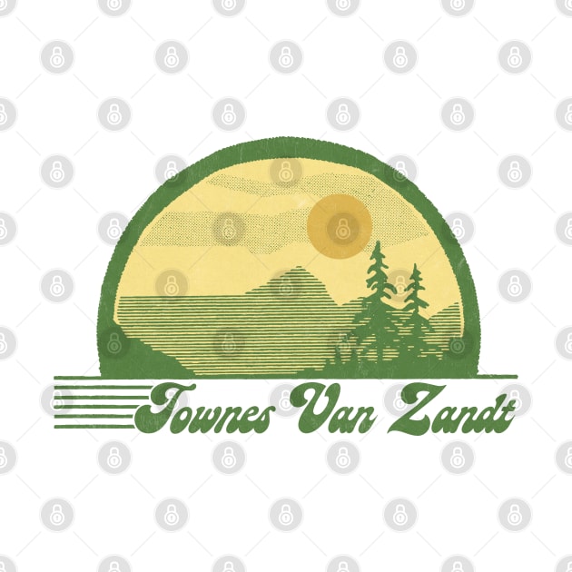 Townes Van Zandt / Retro Style Country Fan Design by DankFutura