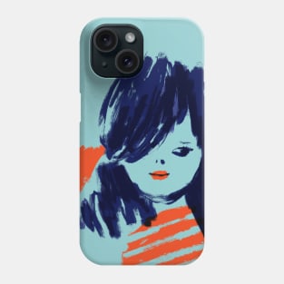 Girl in Blue Phone Case