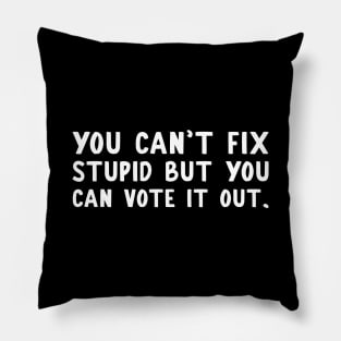 You Can't Fix Stupid, But You Can Vote It Out Pillow