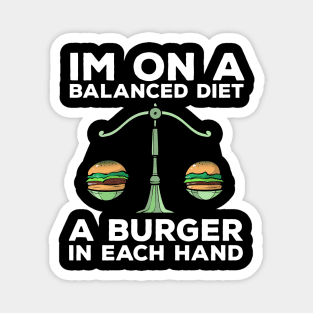 Funny Diet Burger Meme Weightloss Gym Workout Fitness Gift Magnet