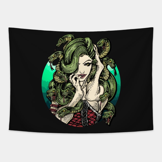 Sexy Gorgon Tapestry by AmurArt