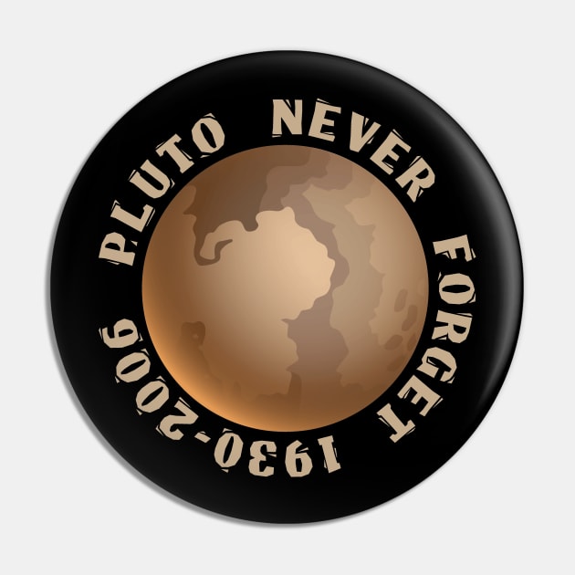 Never Forget Pluto Space Graphic Planet Tee Pin by Tesszero