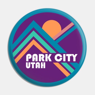 Park City Retro Mountains Purple Pin