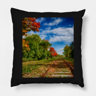 Railroad Tracks at Grand-Pre National Historic Site Pillow