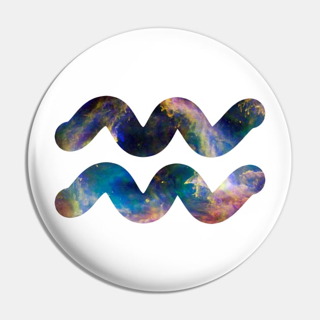 Cosmic Aquarius Galaxy Pin by AllTheseApparel