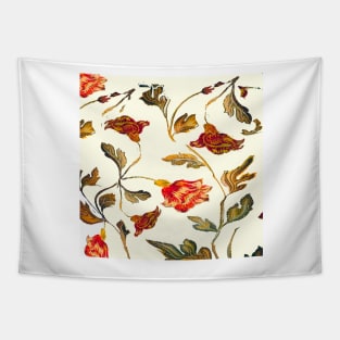 floral pattern on cream Tapestry