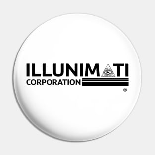 Illunimati Corporation Black Logo Pin