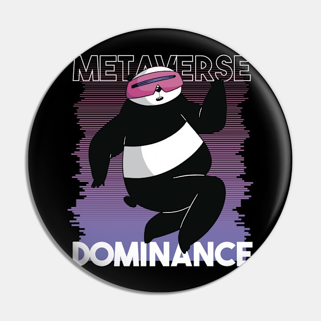 Metaverse Panda Dance Gift Idea Pin by Popculture Tee Collection