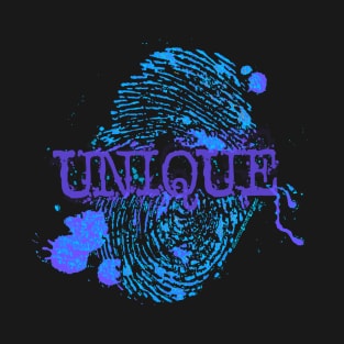 Unique Blue Purple Thumbprint T-Shirt