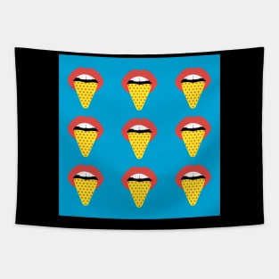 Pop art lips Tapestry