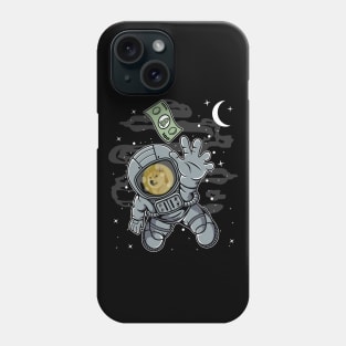 Astronaut Reaching Dogecoin DOGE Coin To The Moon Crypto Token Cryptocurrency Blockchain Wallet Birthday Gift For Men Women Kids Phone Case