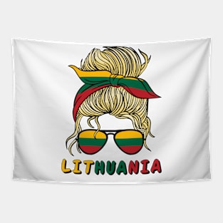 Lietuva Lithuania Flag Girls Lithuanian Girl Kids Tapestry