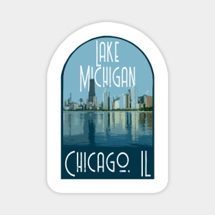 Lake Michigan Chicago Decal Magnet