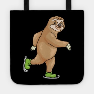 Sloth at ice skating with ice skates Tote