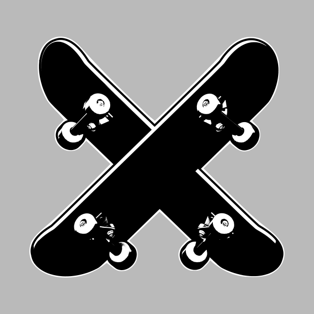 Crossed Skateboards by AKdesign