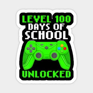 Level 100 Days Of School Completed Gaming Controller Magnet