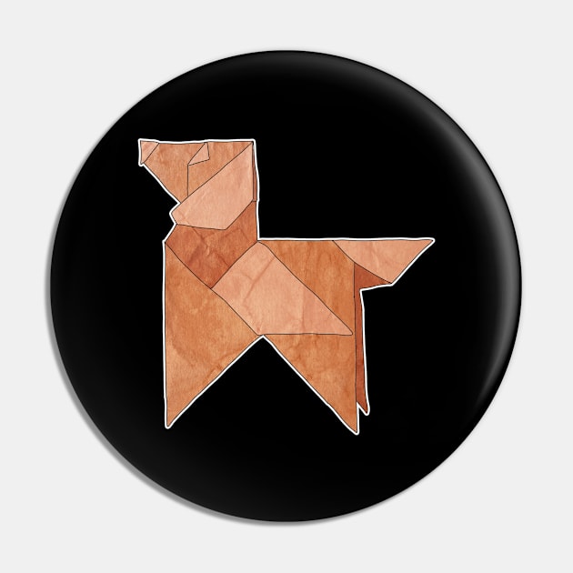 Origami Dog Pin by graphics