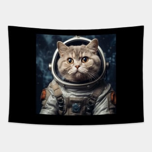 Astronaut Cat in Space - British Shorthair Tapestry