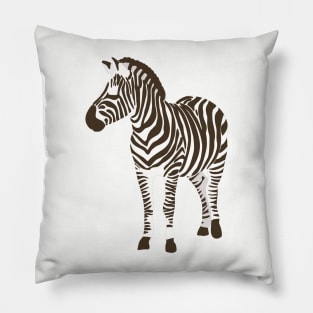 Minimalist Zebra Block Colors Pillow