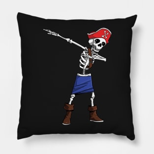 Halloween Pirate Dabbing Skeleton Gift Dab print Pillow