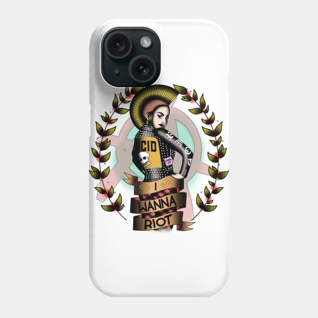 Punk girl Phone Case by HEcreative