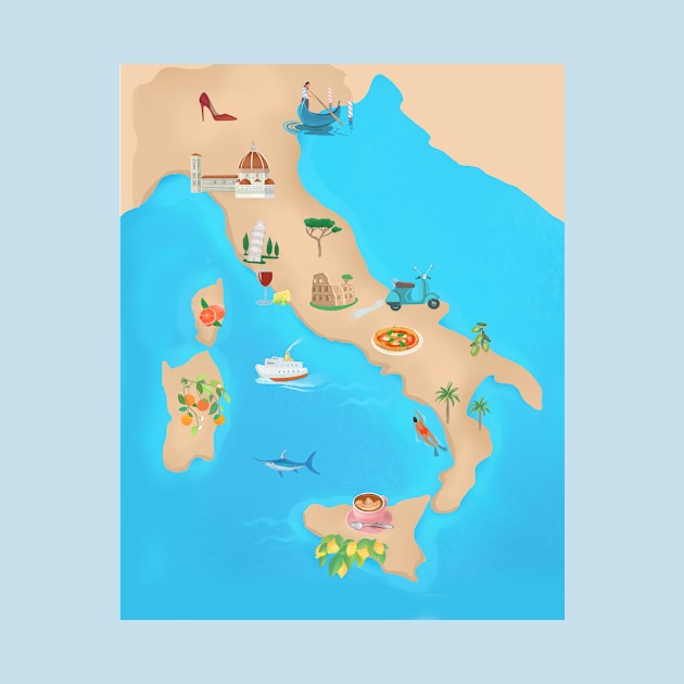 Itayl map by Petras