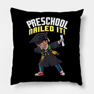 Graduation 2024 Preschool Nailed It Dabbing Black Boy Kids Pillow