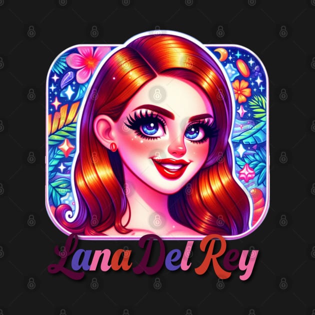 Lana Del Rey - Inspired by Lisa Frank by Tiger Mountain Design Co.