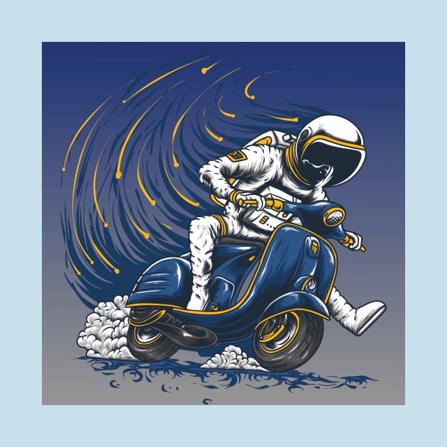 astronaut riding by friendidea